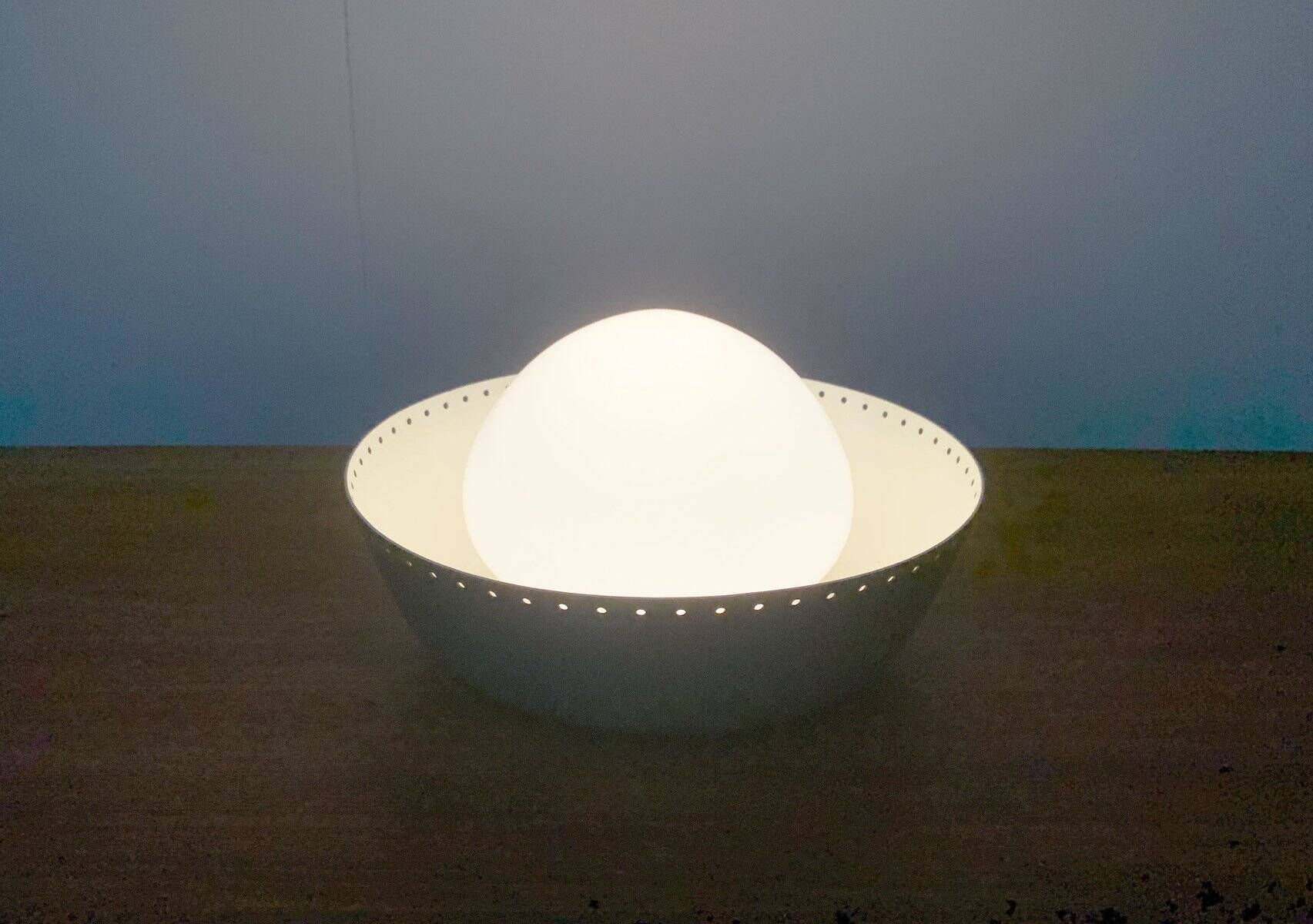 Mid-century German minimalist ceiling lamp by Bega.