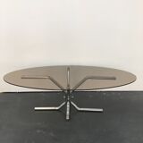 70s chrome and smoked glass coffee table