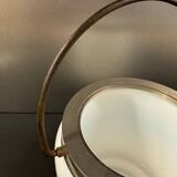 Antique white opaline glass candy dish, early 20th century