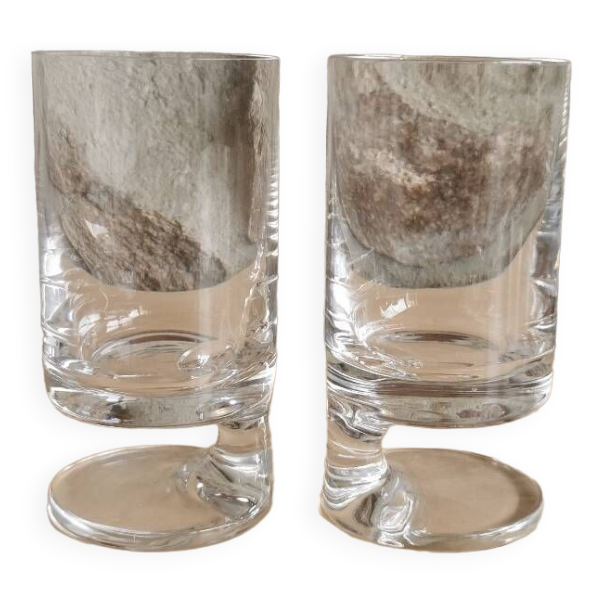 Pair of Smoke glass by Joe Colombo