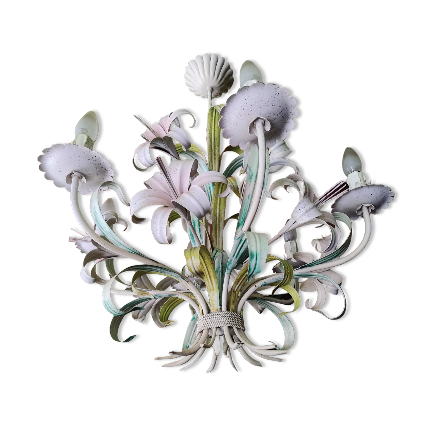 Vintage metal flower chandelier