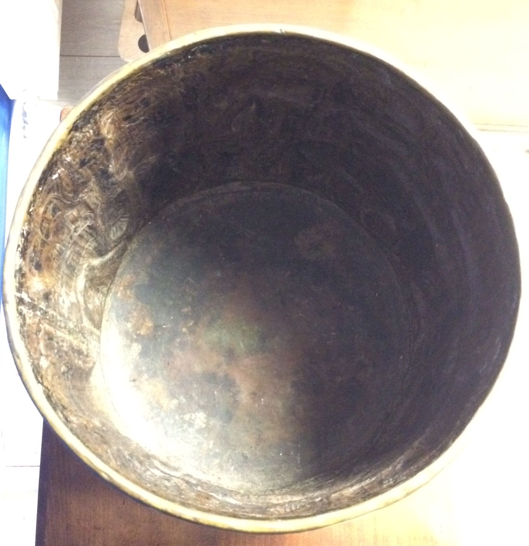 Brass "ethnic" pot cover