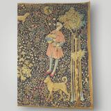 Vintage French Tapestry “La Dame” Artis Flora, Medievale , Musée du Louvre