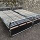 Pair of vintage chrome plexiglass beds
