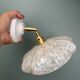 Vintage art deco wall lamp with white Clichy glass shade