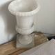 Vintage alabaster lamp on square base - decorative object