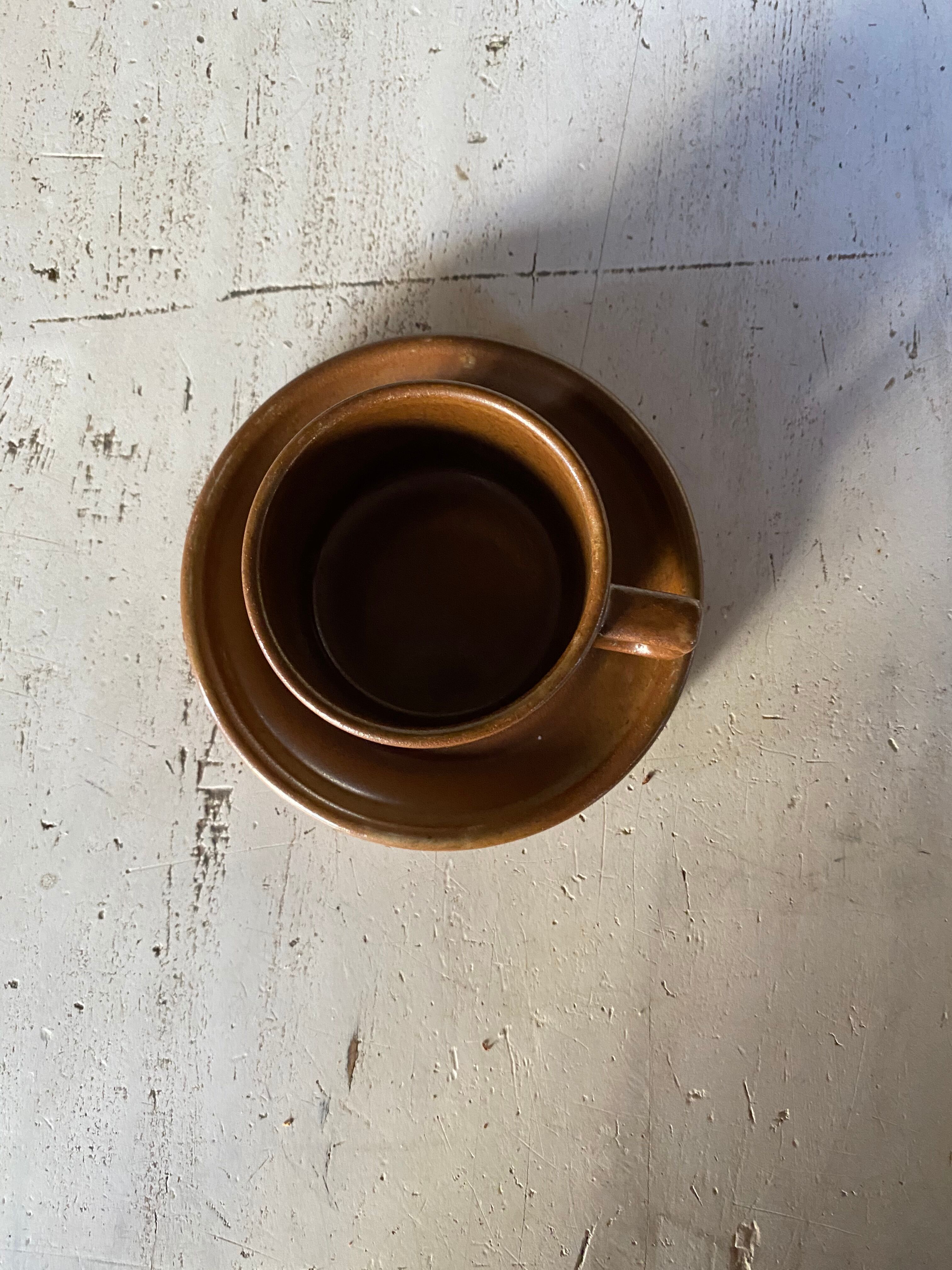 Coffee service in sandstone x4