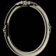 Oval frame in weathered wood