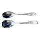 Silver metal salad cutlery set