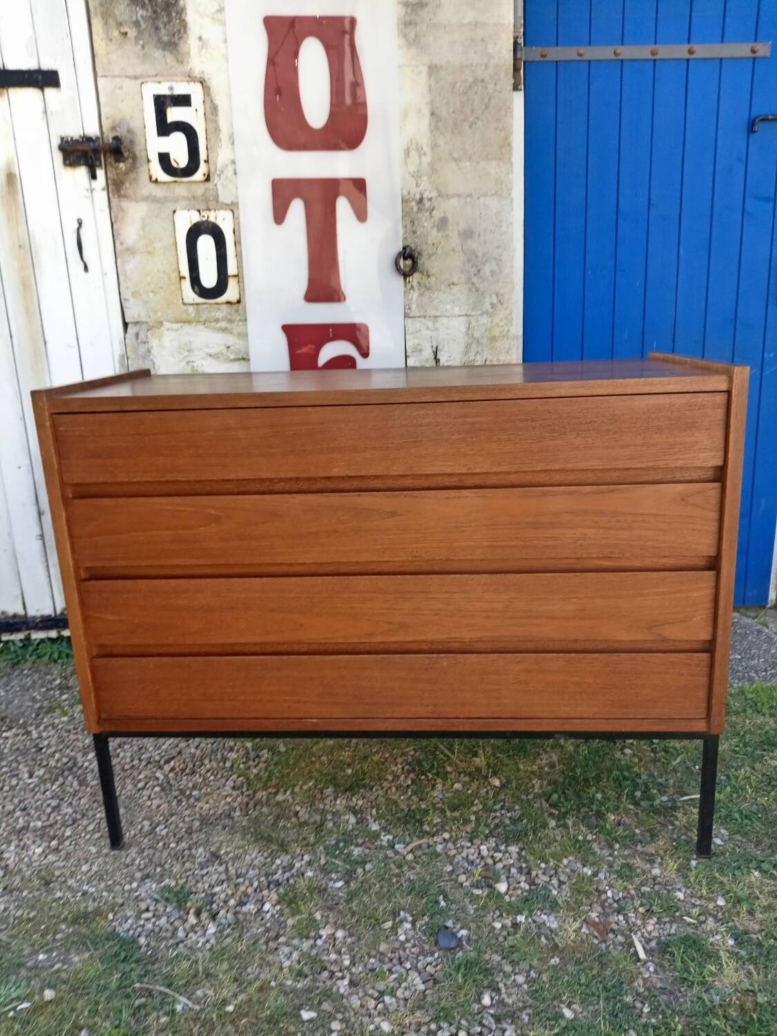 Vintage teak chest of drawers