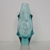 Vintage Glass Vase by Miroslav Klinger for Zelezny Brod Glasswork,1960's.