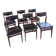 Lot de 6 chaises en teck style scandinave mid-century
