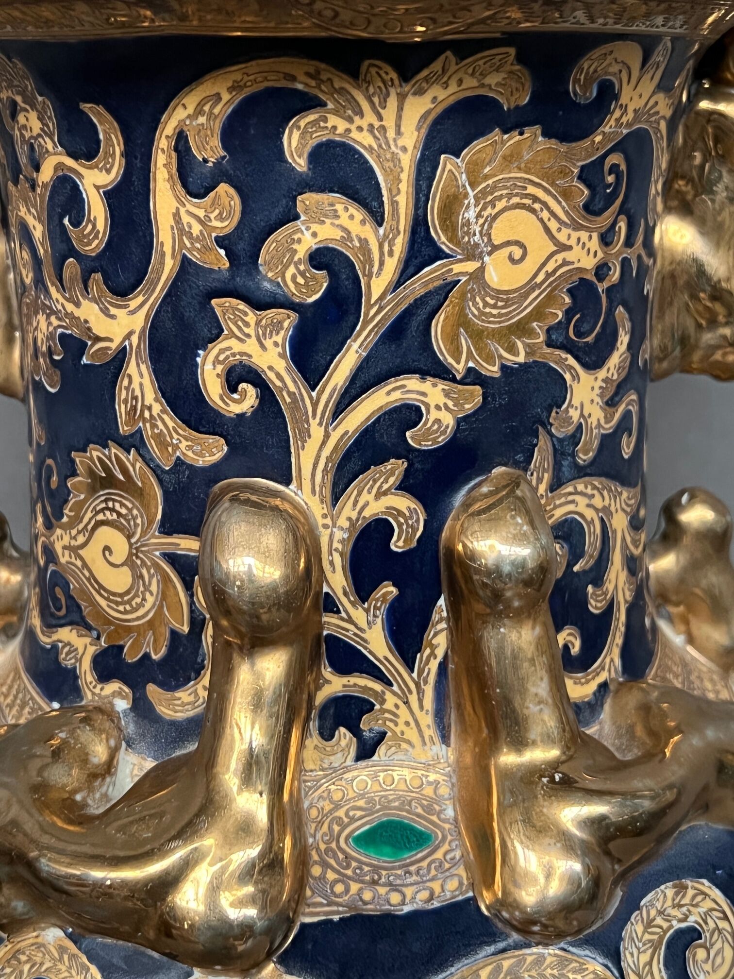 Vase, relief paint, gilding