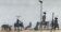 Vintage sculpture in recovered metal, La corrida and its actors