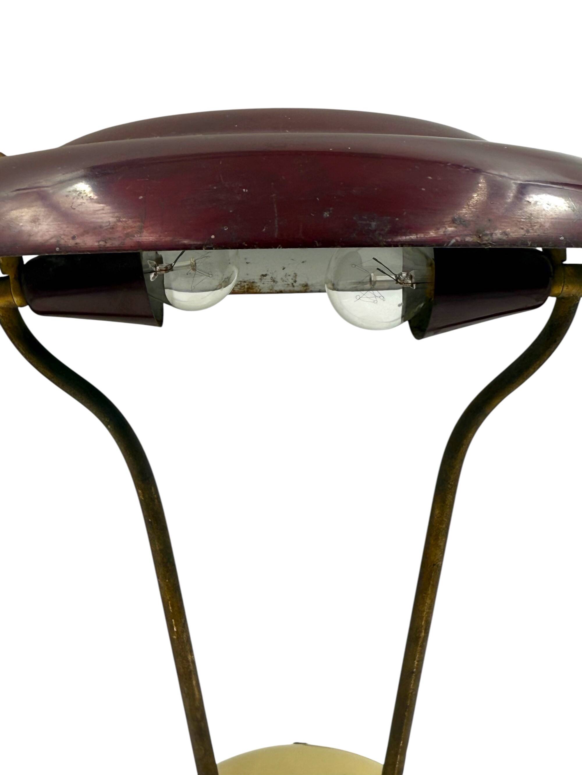 Mid-century brass table / desk lamp, France ca. 1950