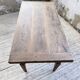 Solid oak farmhouse table with integrated extensions 1950