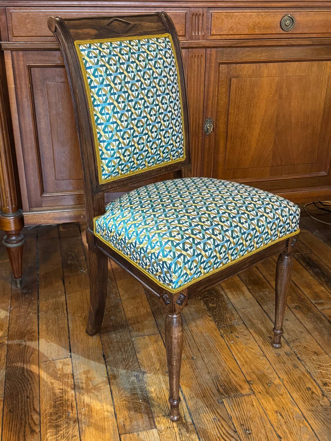 Directoire style chair – traditional upholstery