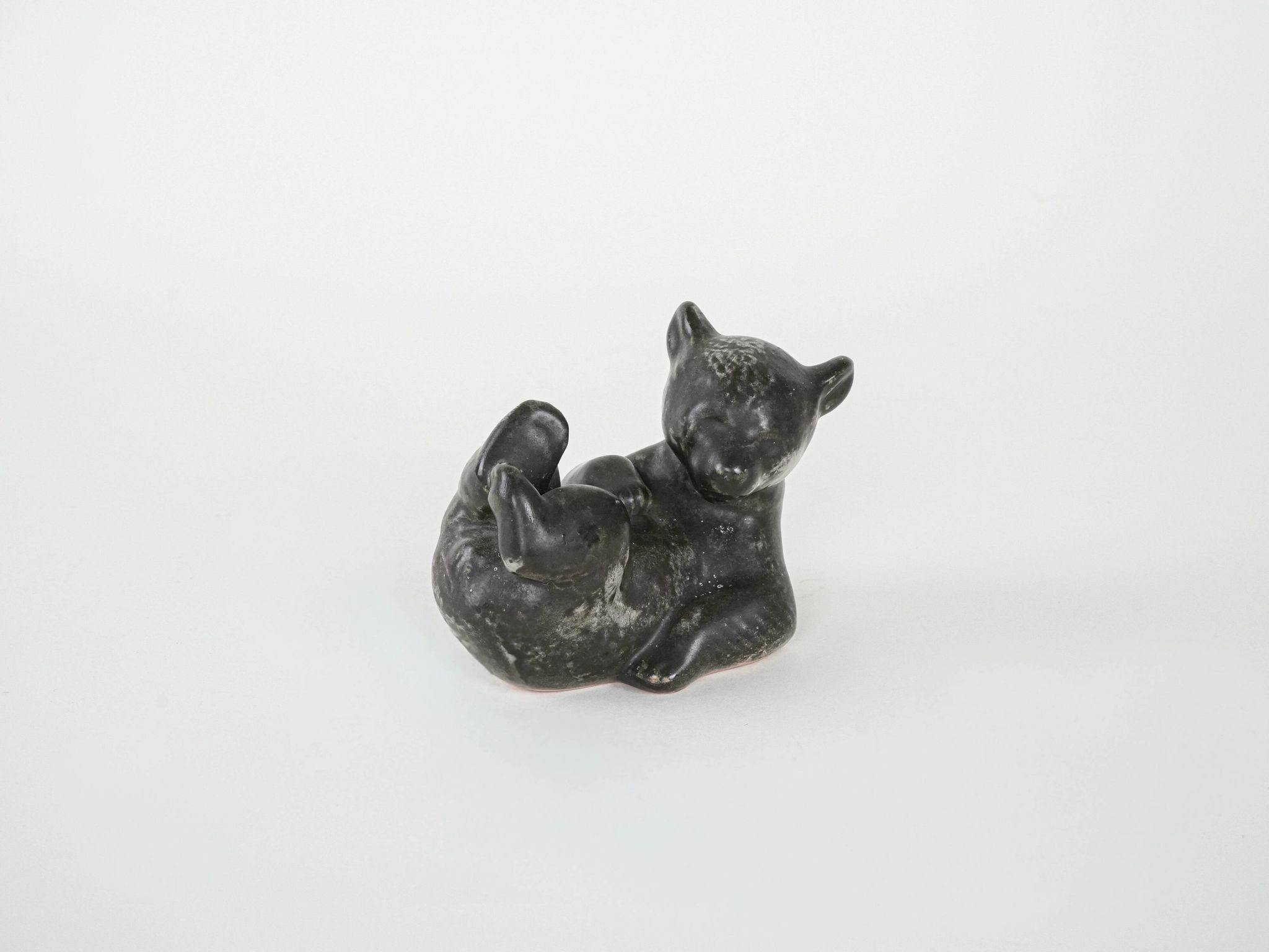 Ceramic teddy bear figurine, Danish design, 1960s, made in Denmark