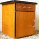 Bedside table in blond wood & Formica 1960