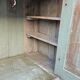 Vintage Art Deco radio cabinet in Burmese teak.