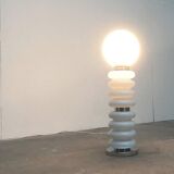 Mid-century space age glass floor lamp by Carlo Nason for JBS, 1960s.