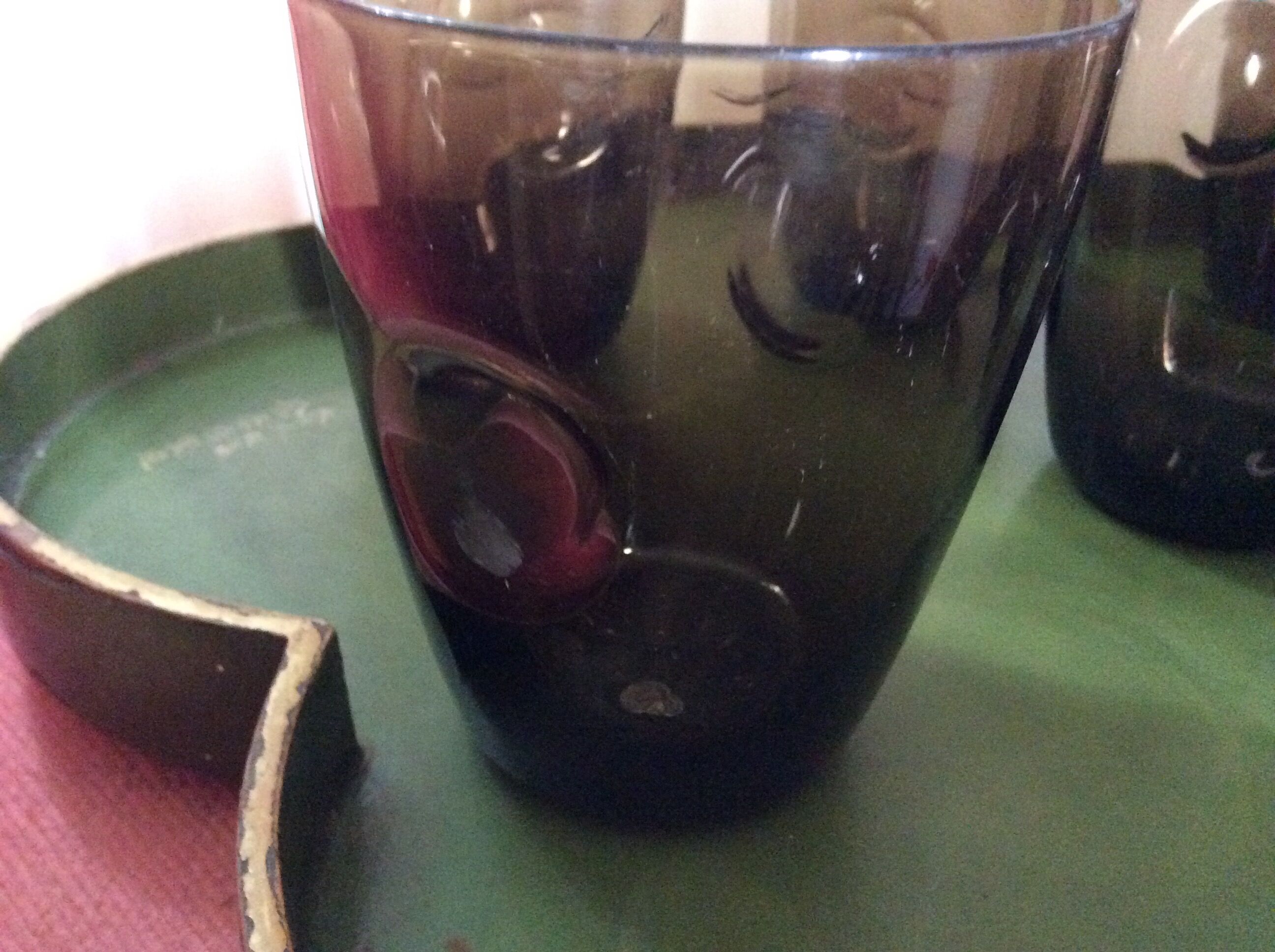 Series of 5 vintage glasses