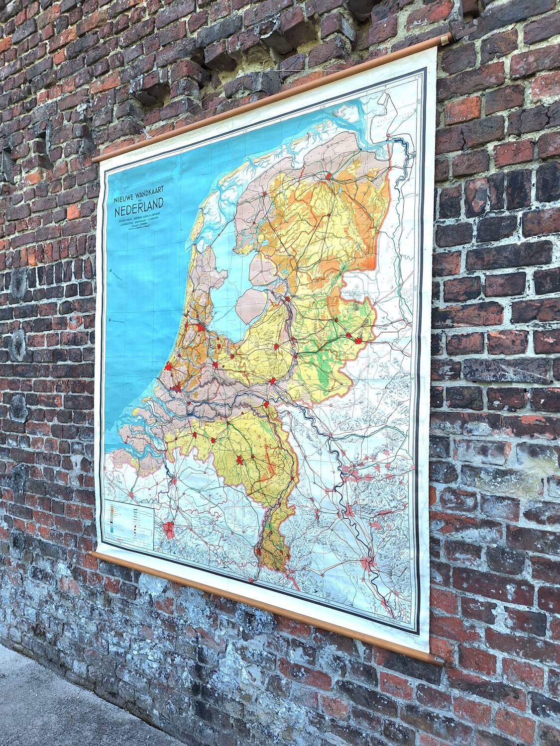 Very large vintage school card, old retro decoration