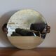 2 round mirrors made of copper alloy, 1940s-1950s