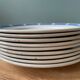 Lot de 9 assiettes plates vintage en porcelaine opaque de Badonviller
