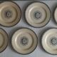 KG Lunéville - 6 flat plates made of ironstone monogrammed "C"