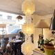Very large cascading chandelier in mother-of-pearl, Verner Panton style, 1970.
