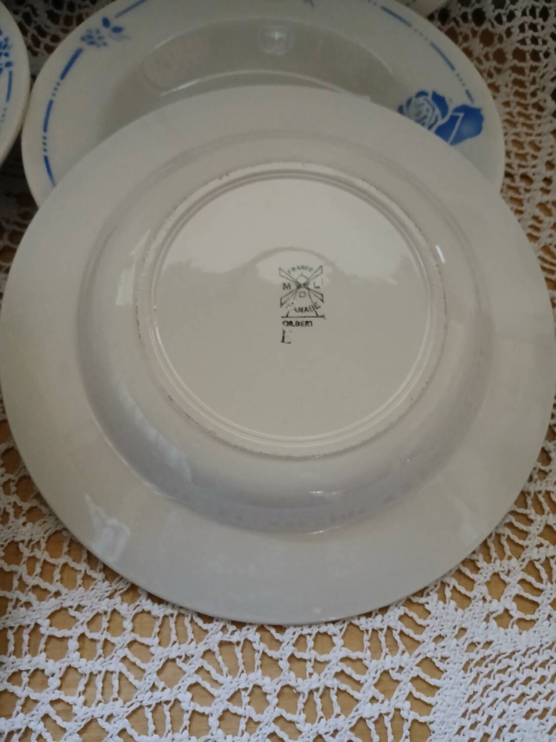 6 Moulin des Loups soup plates