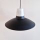 Set of 2 black and white pendant lamps for Nordisk Solar, Denmark 1960's