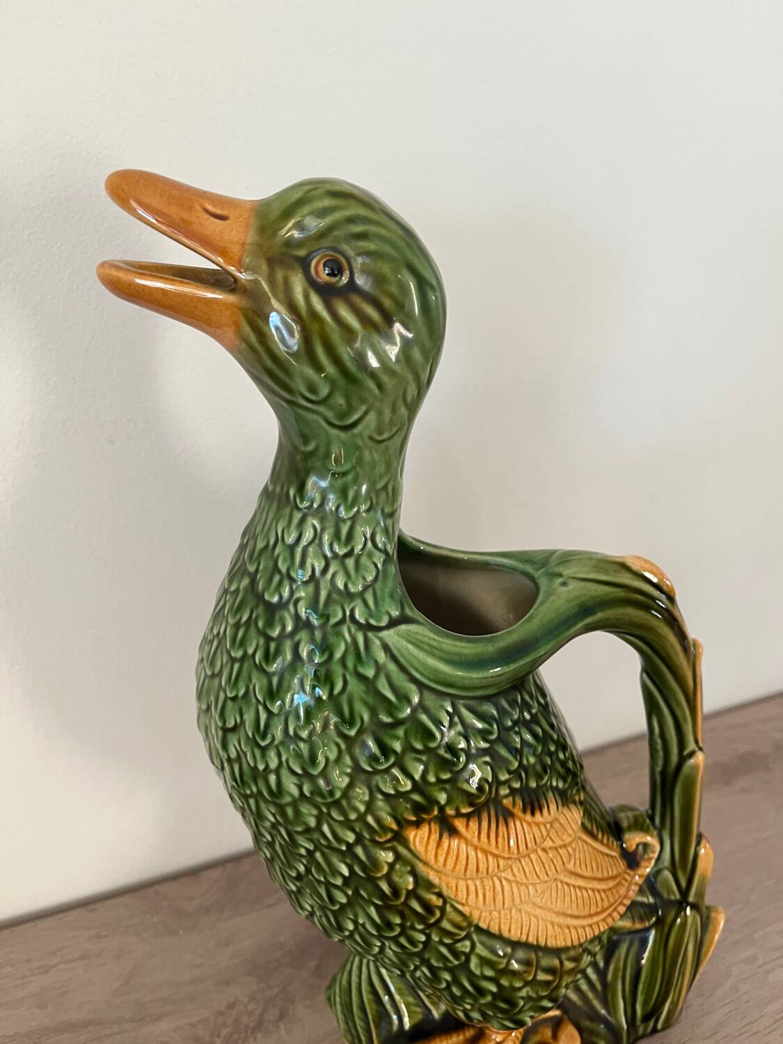 Vintage duck-shaped zoomorphic jug