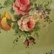 Round painted tin plateau Napoleon III
