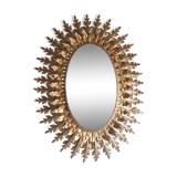 Vintage golden sun mirror