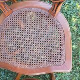 Set of three regency cane chairs