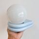 Vintage light blue metal wall lamp with globe