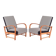 Art Deco Walnut Lounge Chairs attributed to Thonet, Germany, 1930s, Set of 2