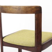 Set of 6 Vintage Lübke Dining Chairs, 1970s German Design, Stained Beech