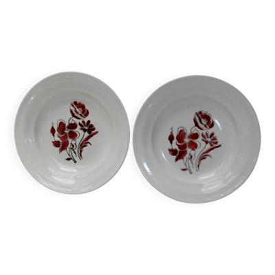 assiette Ceranord St Amand décor de fleurs service de table couvert