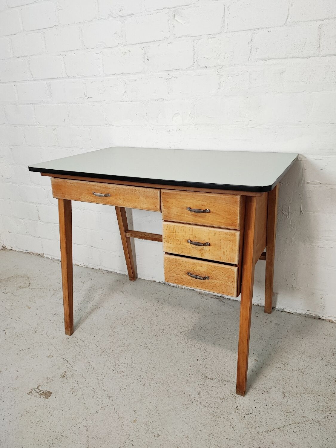 Vintage compass feet desk