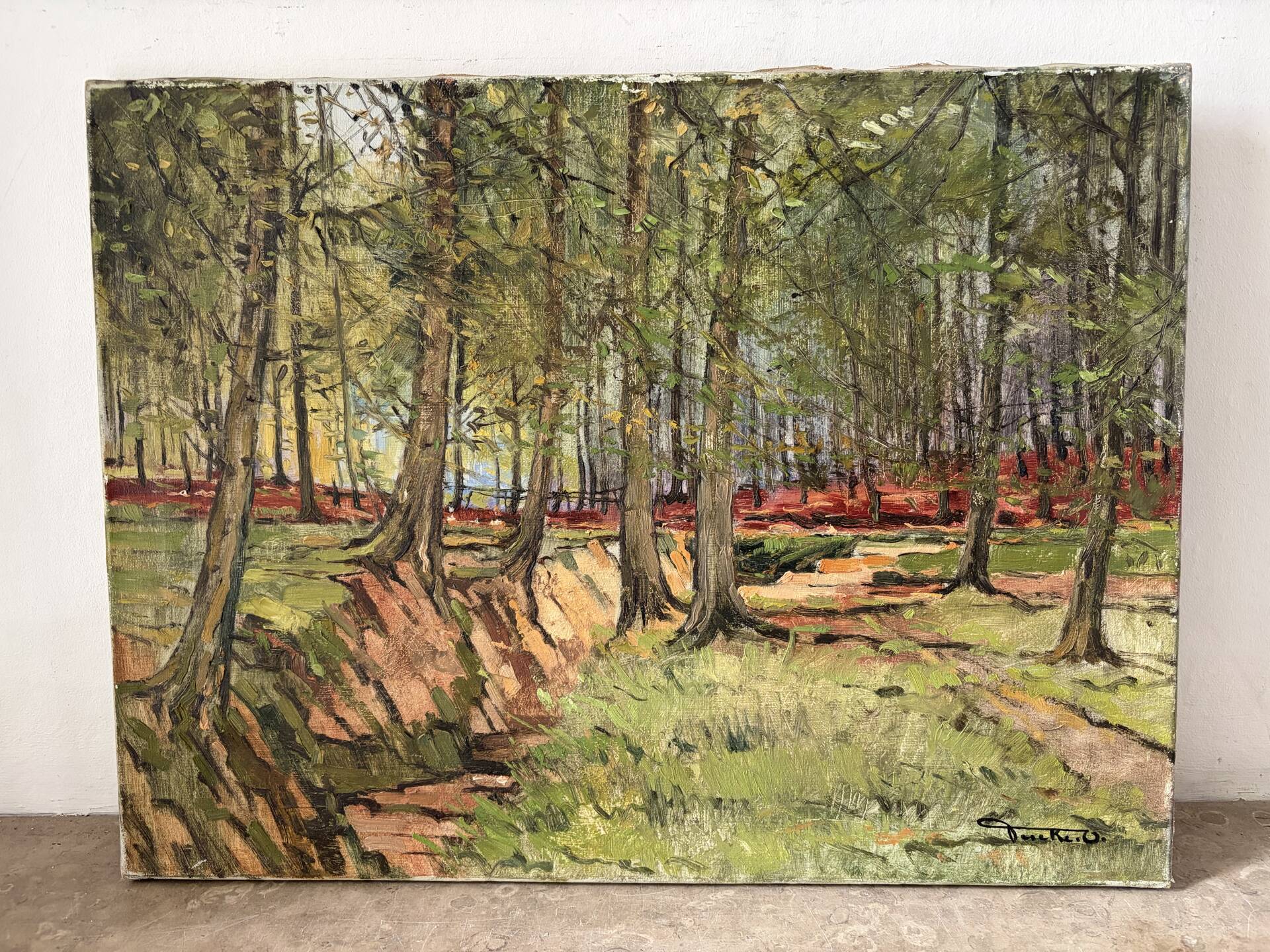 Soignes Forest, oil on canvas signed