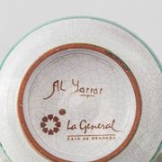 Granada Albarello Ceramic Table Lamp, Hand-Painted, New Silk Shade