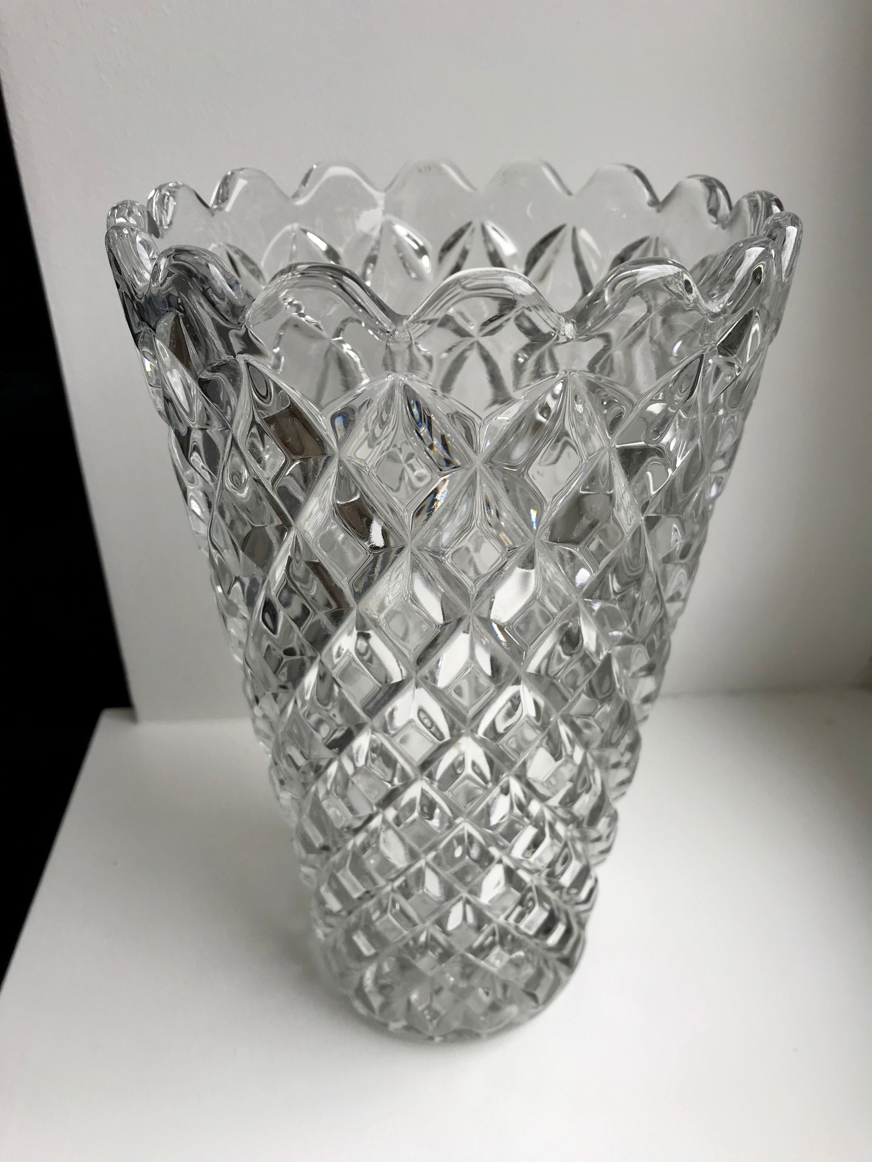 Art Deco crystal vase 50s