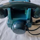 Old Blue Phone Vintage S63 Socotel with Ptt Keyboard