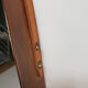 Italian Oval Teak Mirror 1950s 32x103cm