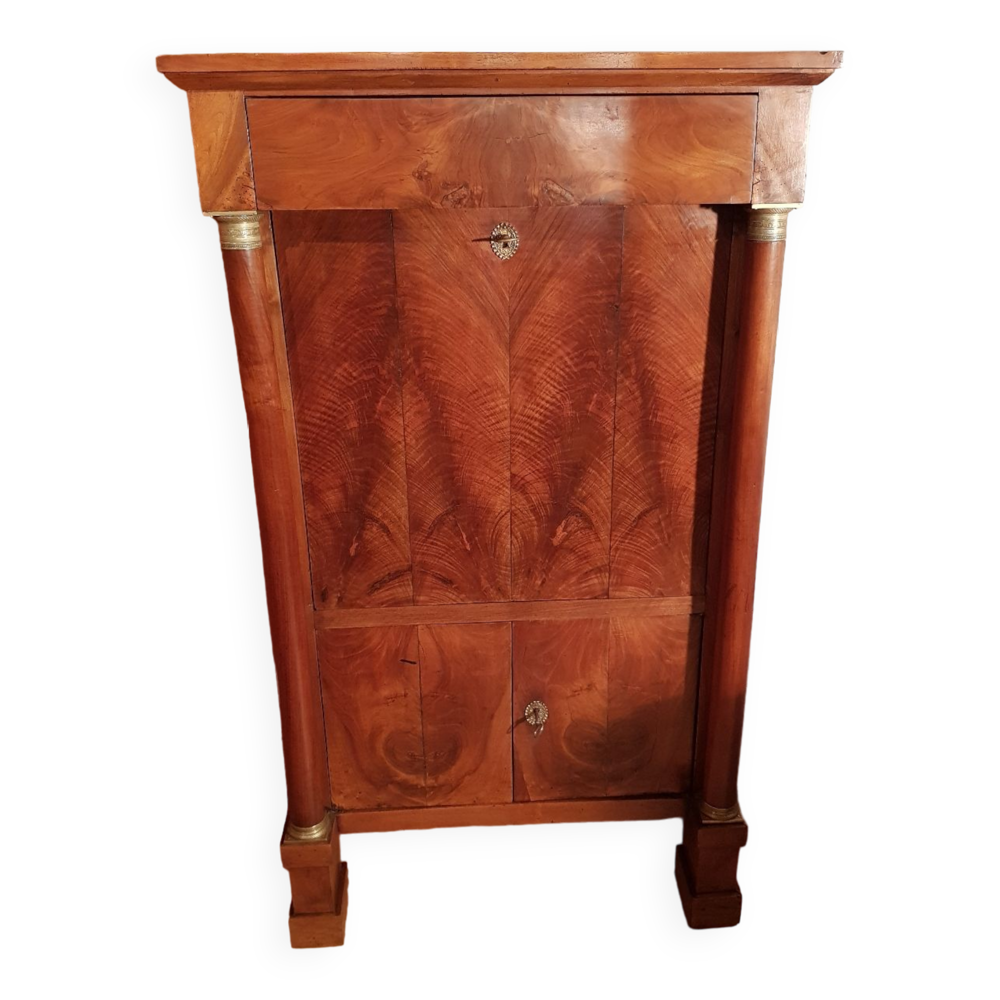 Empire secretary in walnut.