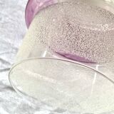 Vintage white and mauve pink frosted glass pendant lamp
