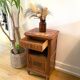 Small solid wood and marble sideboard